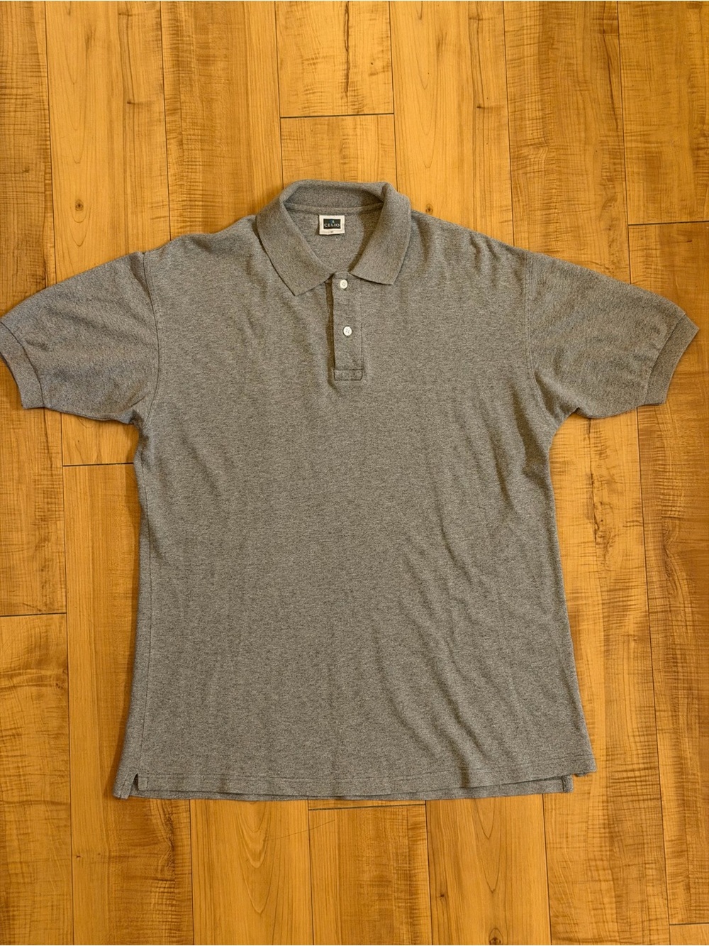 Celio Men’s Gray 100% Cotton Short Sleeve Polo golf Shirt Size Medium
